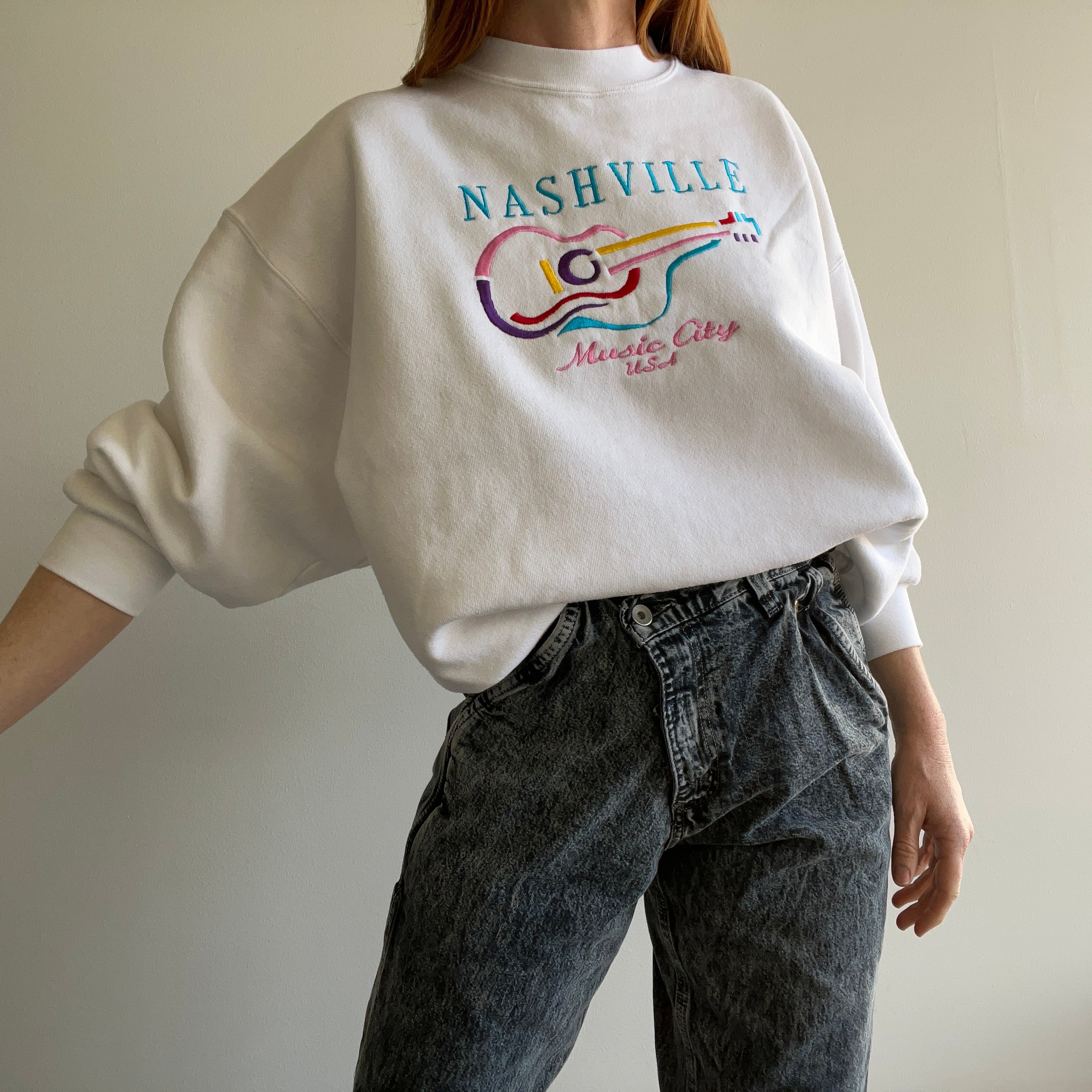 1990s Plush Barely Worn Nashville Music City Sweatshirt