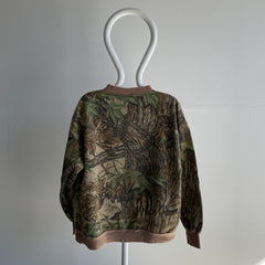Sweat-shirt/chemise camouflage de chasse en coton des années 1990