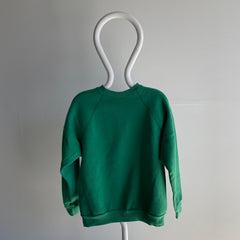 1980s Heavyweight Discus Brand Kelly Green Double Arm Gusset Structured Sweatshirt