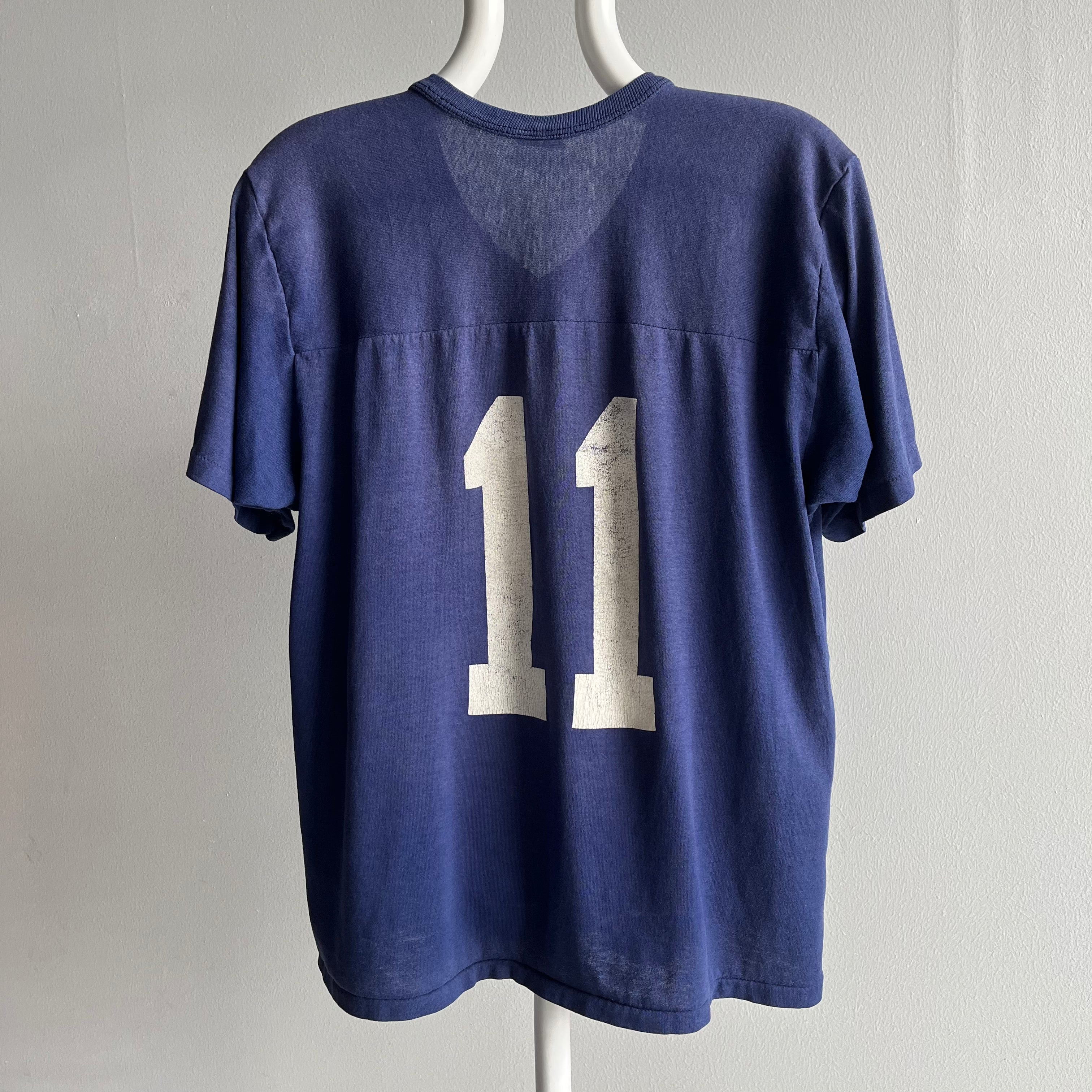 T-shirt de football Dallas Cowboys des années 1980 super fin et ample par Rawlings