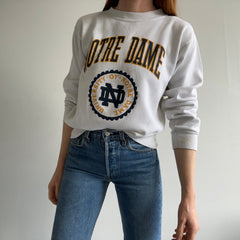 Sweat Notre Dame blanc poussiéreux des années 1990