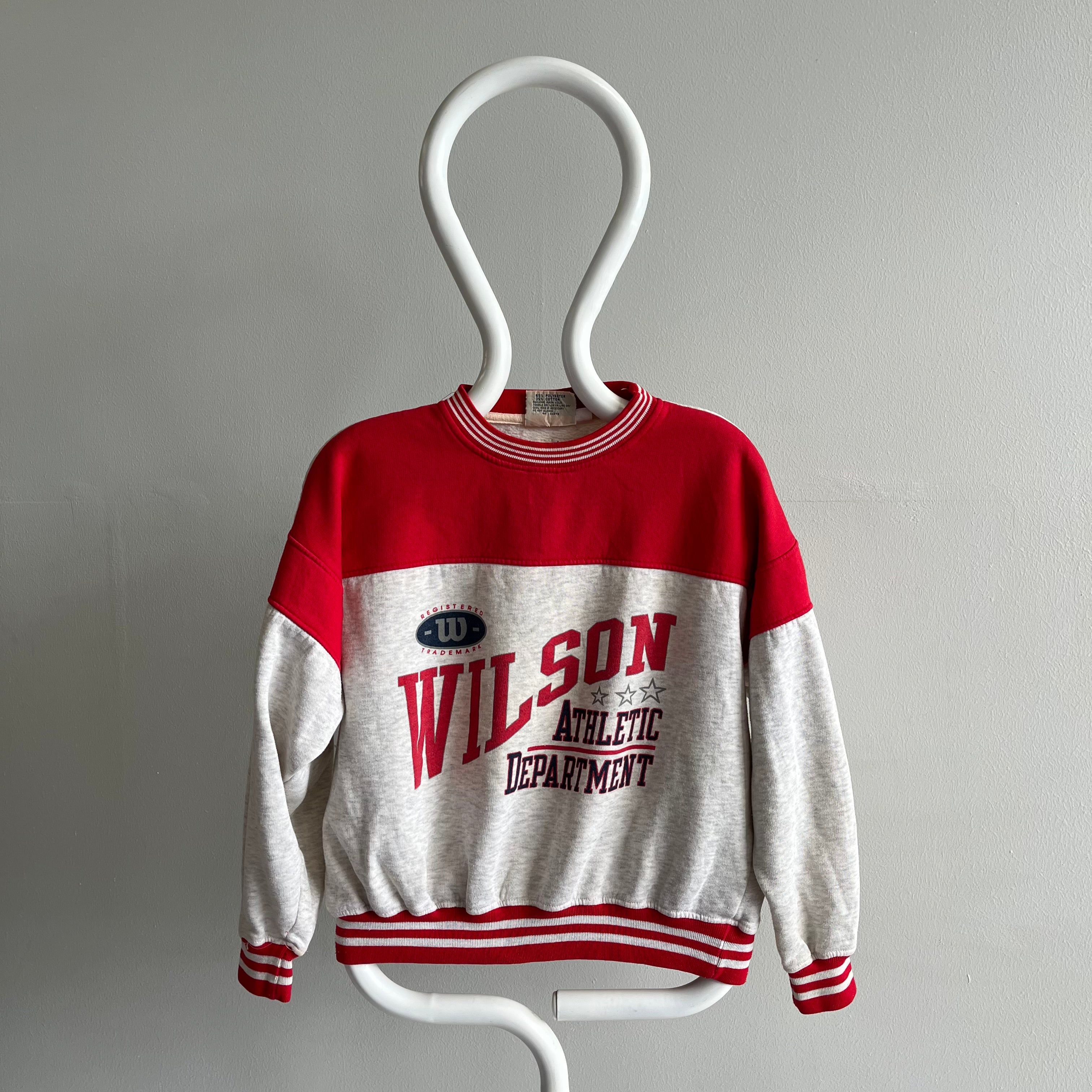 1990s Color Block Wilson Sweatshirt  (that belonged to marvin)