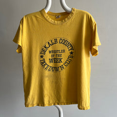 1970s Dekalb County Wrestler of the Week Rolled Neck T-Shirt by Russell Brand - Huzzah!