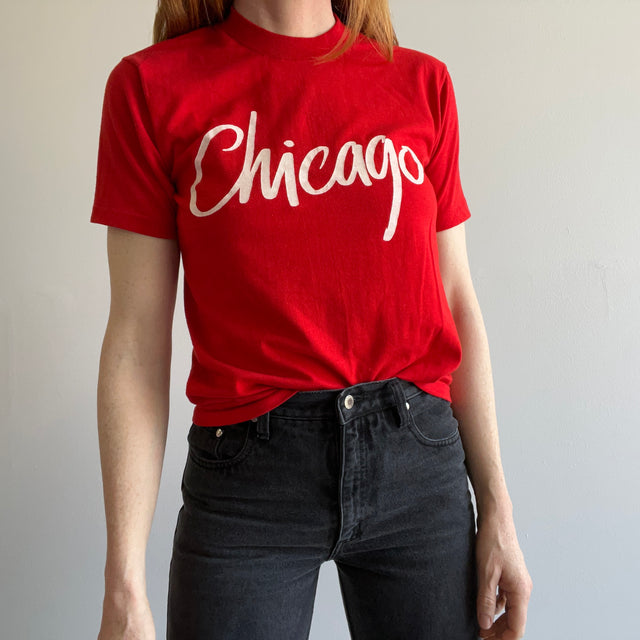 Tee-shirt touristique de Chicago des années 1970/80 sur un Velva Sheen !!!
