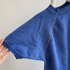 1970s Heather Blue Soft Soft Soft Warm Up with Contrast Stitching