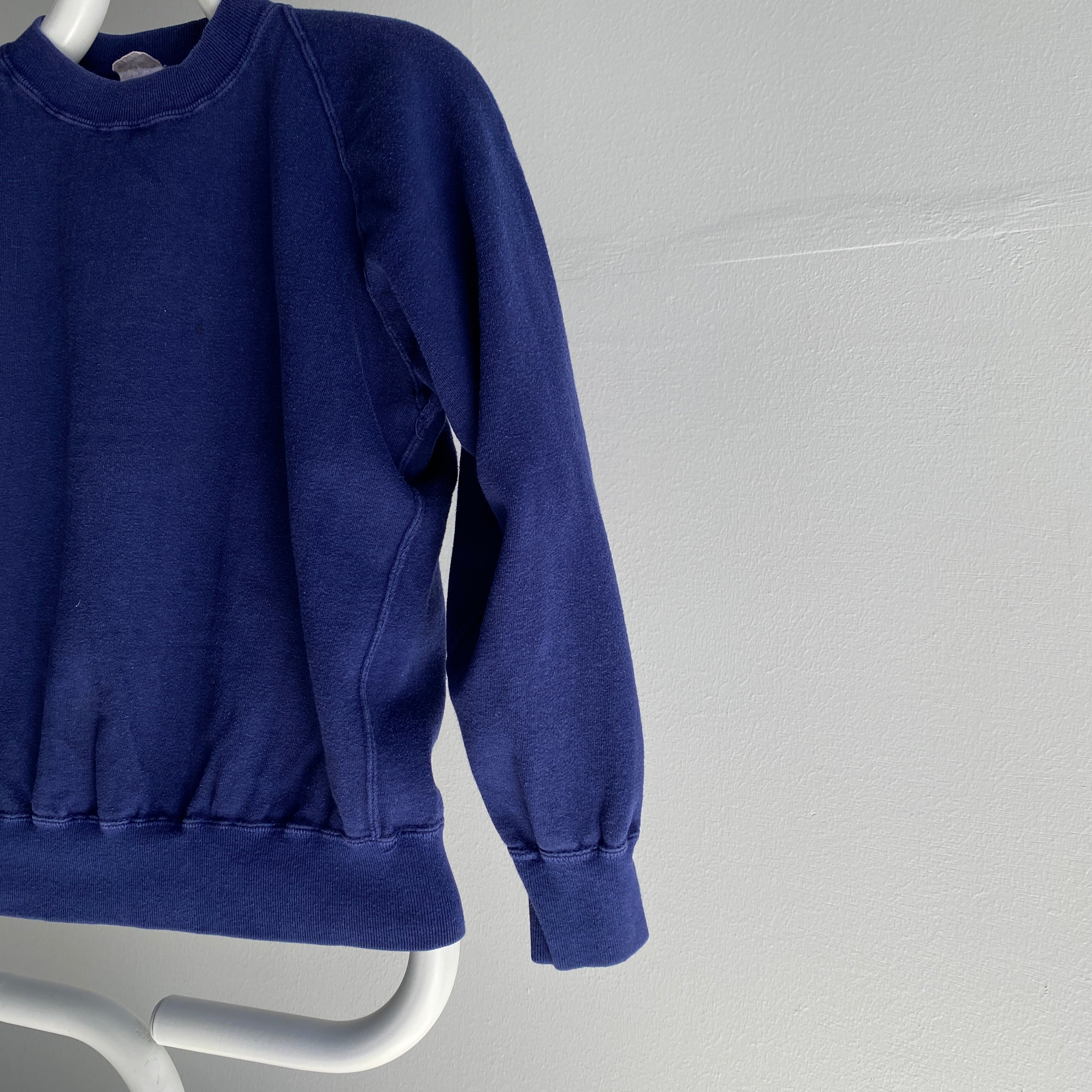 1980s Bright Navy Raglan - A Made-In-China Vintage