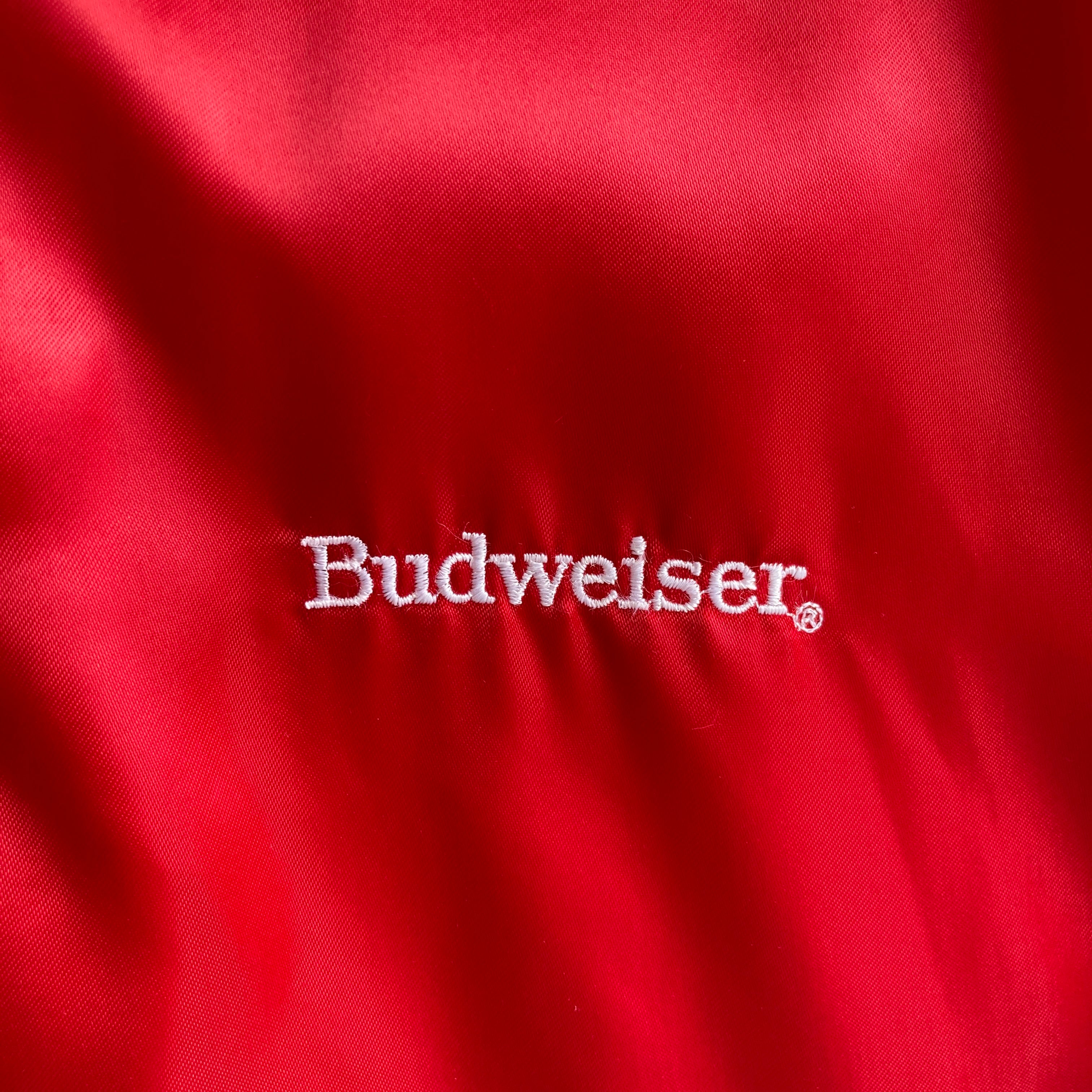 1980's Budweiser Nylon Snap Front Jacket