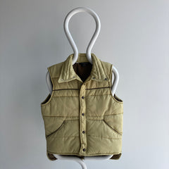 1970's/80's Puffer Vest With Contrast Piping