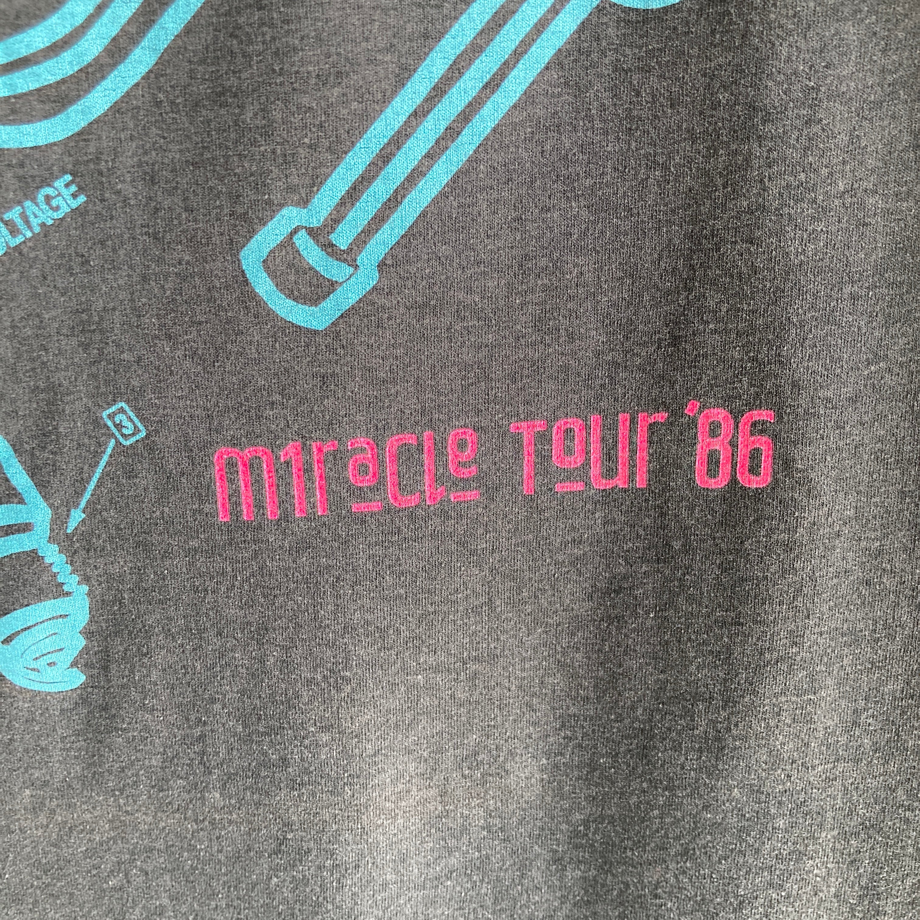 Vintage 1986 Mike + The Mechanics Miracle Tour Screen Stars T-Shirt