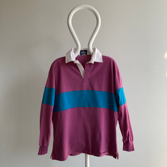 Chemise de rugby en coton épais Woolrich des années 1980