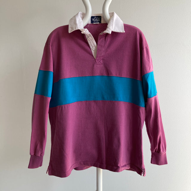 Chemise de rugby en coton épais Woolrich des années 1980