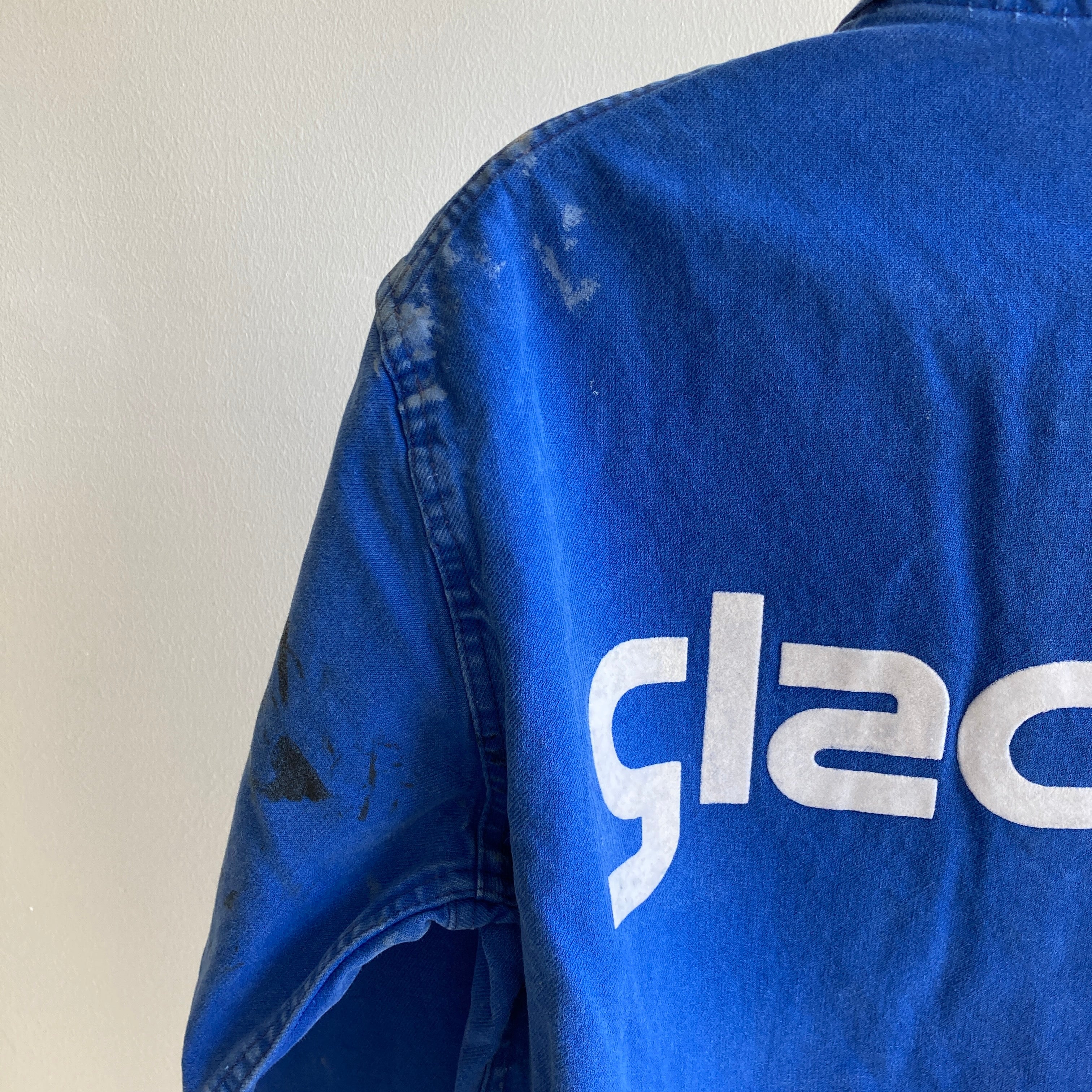 Manteau de corvée européen Glacisol des années 1980 - teinté et réparé