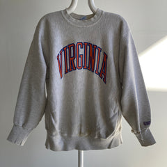 1980/90s DESTROYED Virginia University Reverse Weave Sweat super doux