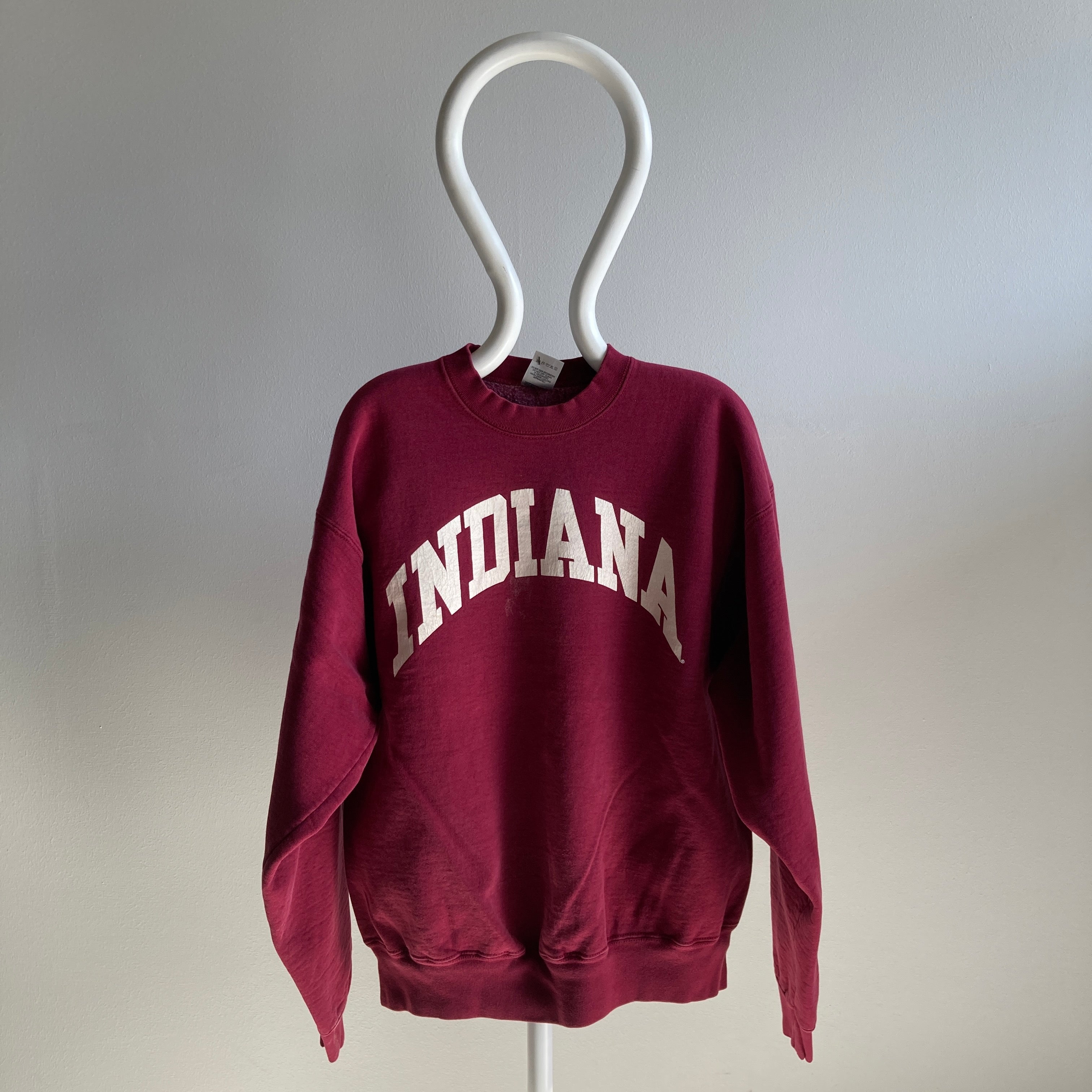 1980s FOTL Indiana University Paint/Bleach Stained Heavyweight Sweatshirt