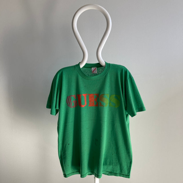 1980s Guess Super Stained T-Shirt w a Jerzees Tag