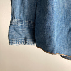 1970s Wrangler Lightweight Denim Snap Front Cowboy Shirt