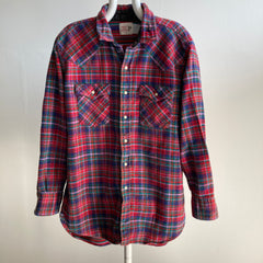 1980/90s Saddle King REALLY COOL Cowboy Snap Front Flannel