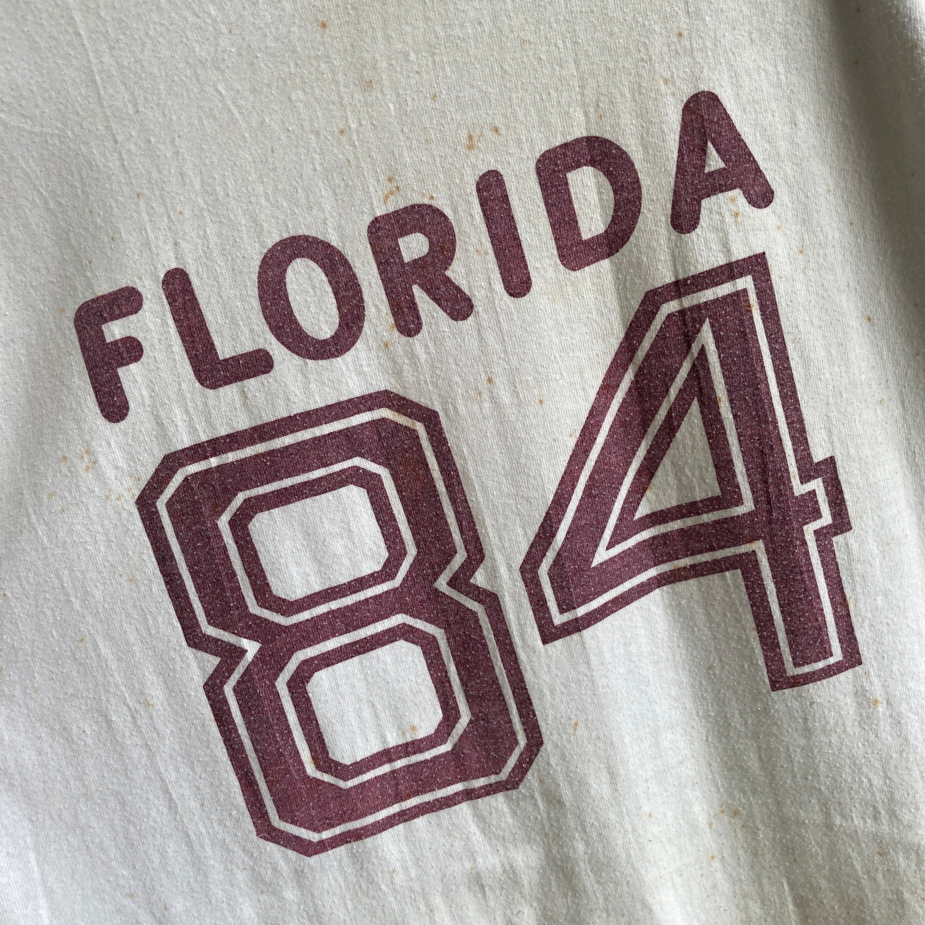 1984 Rust Stained Florida Baseball T-Shirt