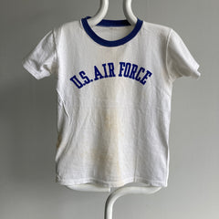 1970s US Air Force Nicely Age Stained Ring Collar T-Shirt