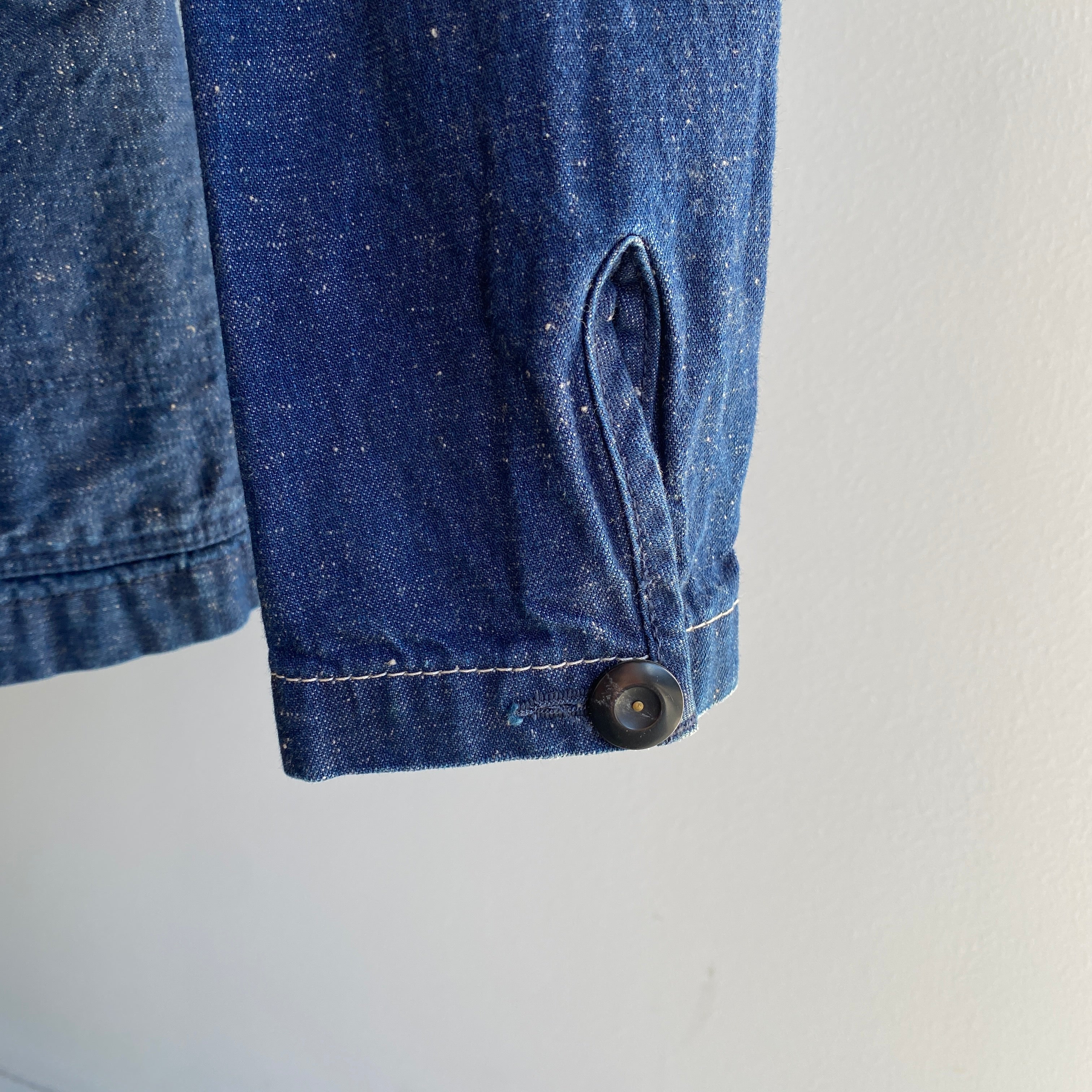 1980/90s Japanese Denim Chore Coat with Workwear Buttons