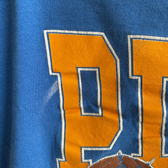 1980/90s University of Pittsburg - Pitt Panthers Faded Cotton Crop Top