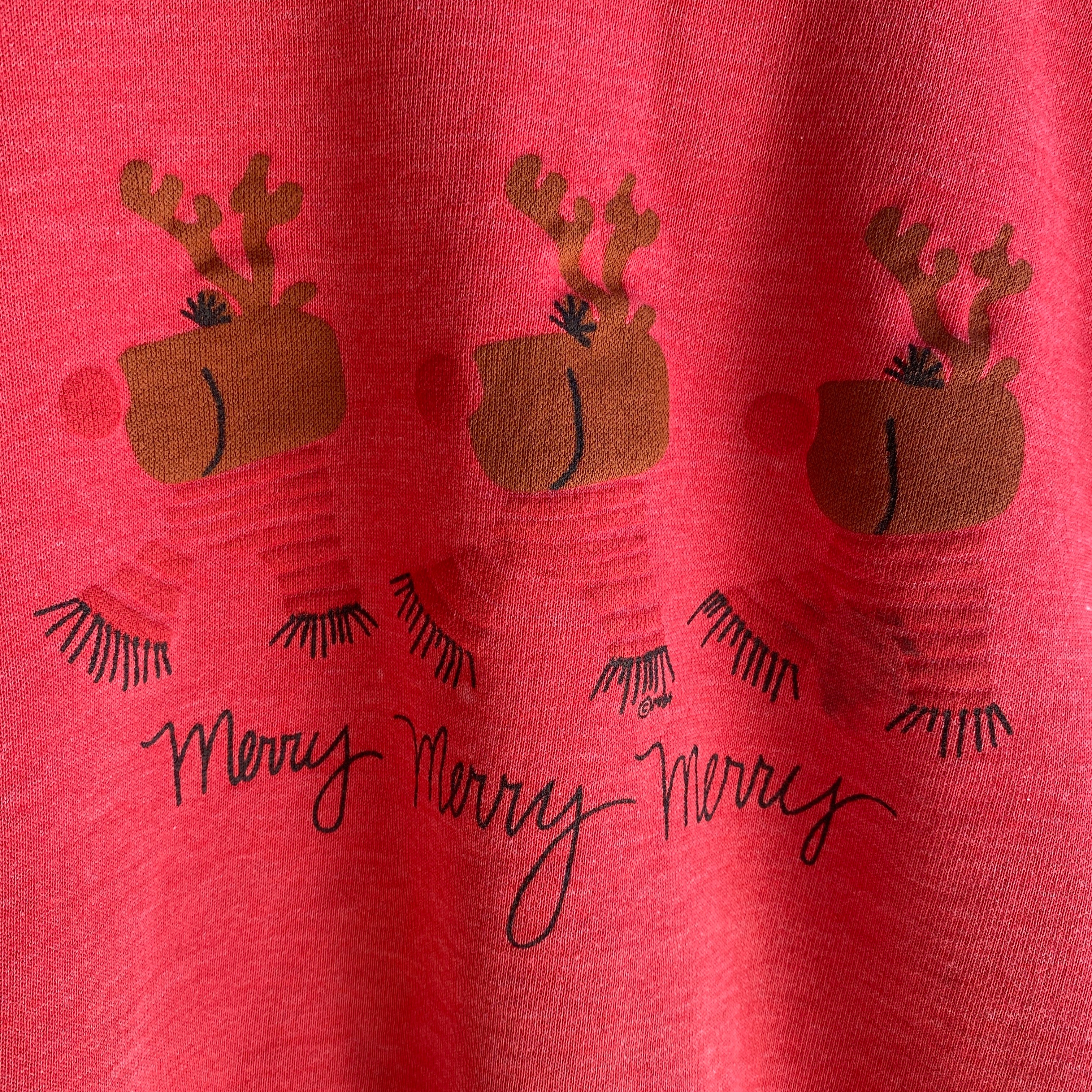 1980s Holiday Reindeer Sweatshirt