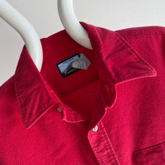 1990s Fieldmaster Blank Red Cotton Flannel