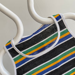 1970s Paint Stained Striped Tank Top