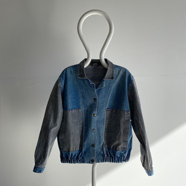 1980/90s Ciotti Veste en jean bicolore en denim