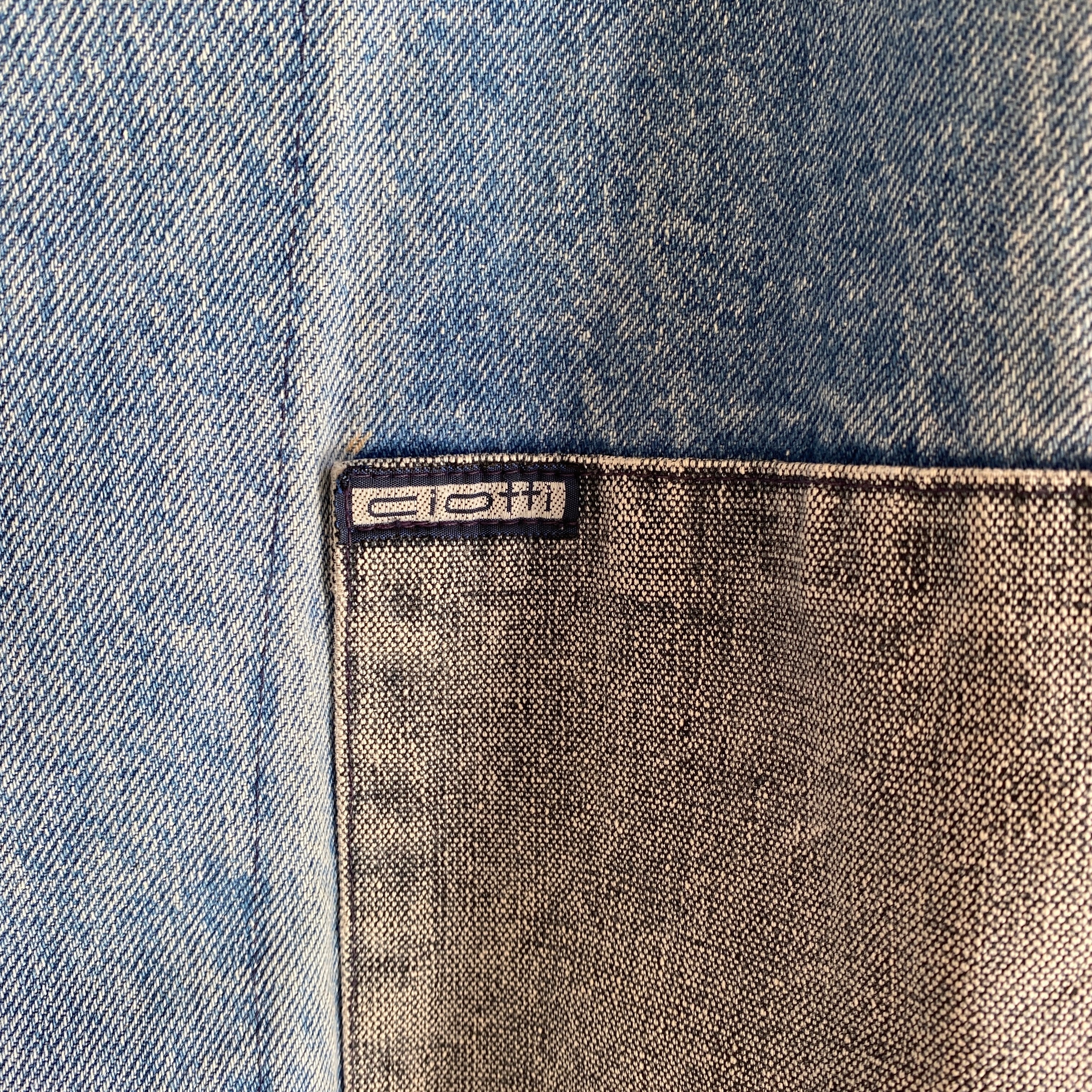 1980/90s Ciotti Veste en jean bicolore en denim