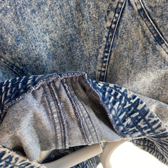 Veste en jean surdimensionnée délavée à l'acide des années 1980
