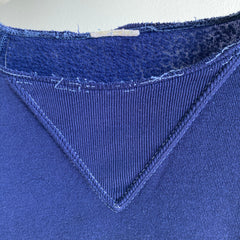 1970s Single Gusset (Thrashed Beyond) Blank Navy Sweatshirt