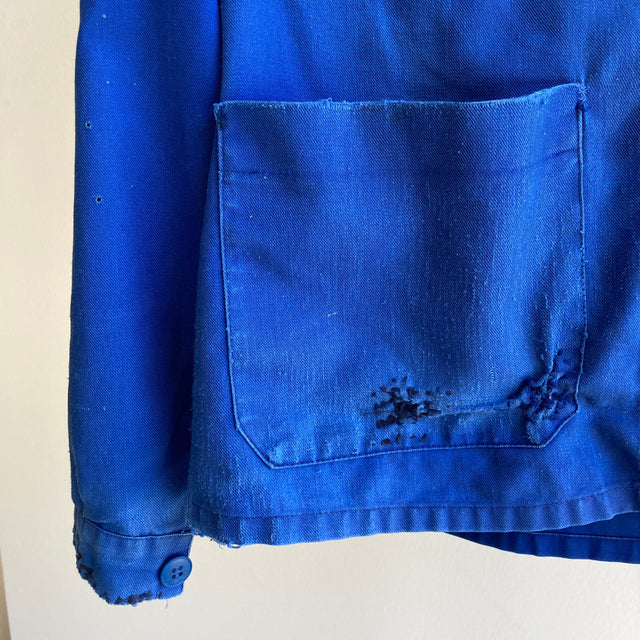 1970/80s Mended Zip Chore Coat/European Workwear