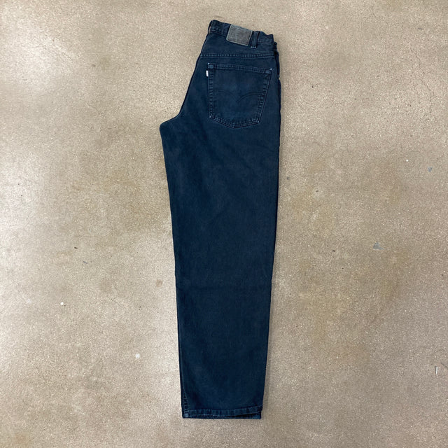 1990s 32x34 Levi's Silver Tab Baggy Jeans in a Midnight Blue/Black Wash