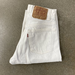 1989 25x25 DIY Mickey Mouse Levi's 501-0651 Jeans Blanc