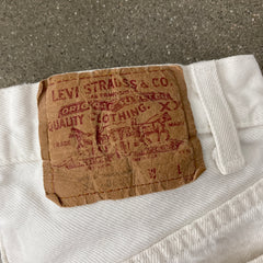 1989 25x25 DIY Mickey Mouse Levi's 501-0651 Jeans Blanc