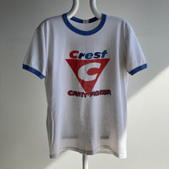 T-shirt à anneau de dentifrice Crest des années 1970 par Velva Sheen - avant + arrière