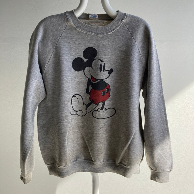 Sweat-shirt Mickey super taché des années 1980