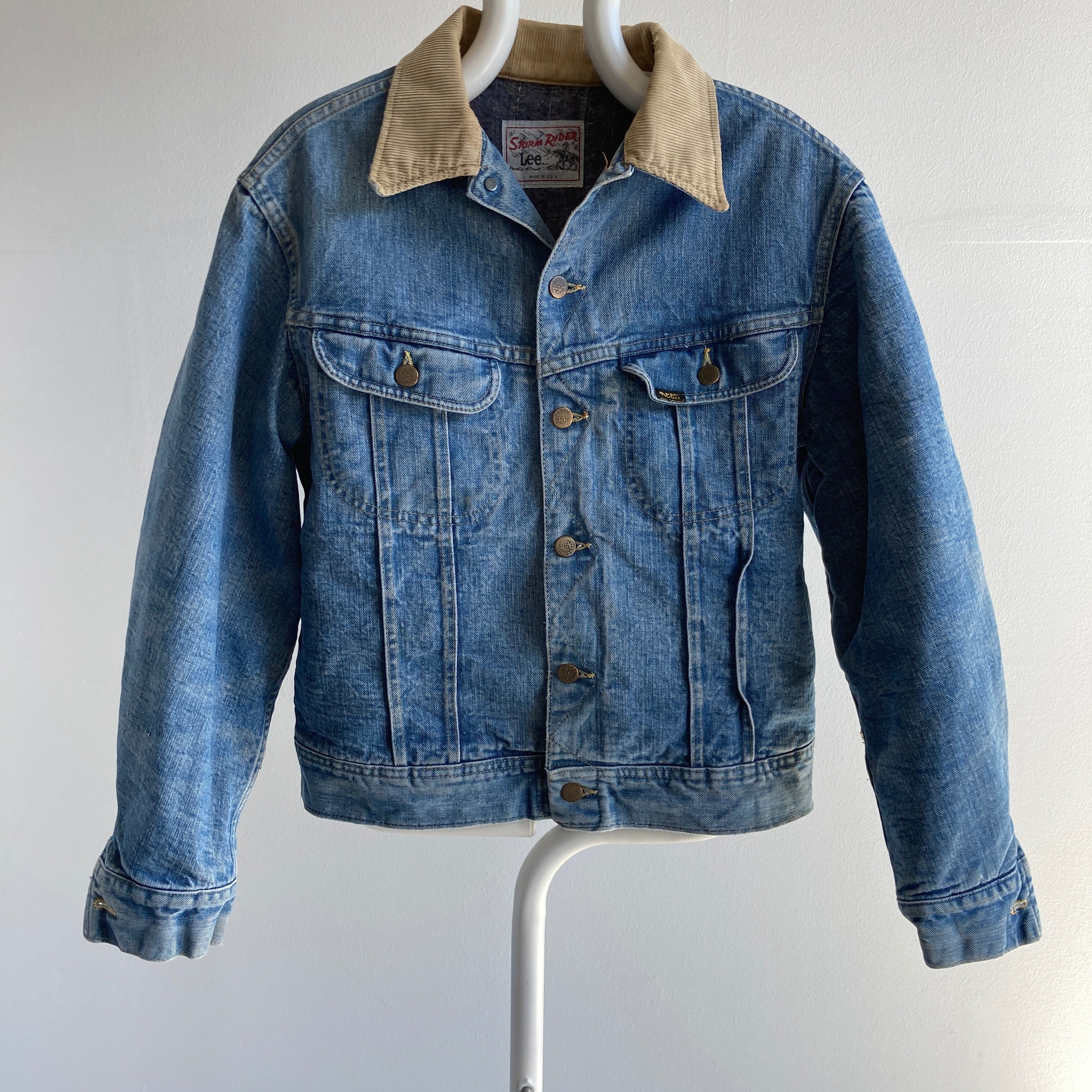 s Lee Storm Rider Insulated Denim Jean Jacket with Corduroy