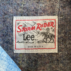 Veste en jean isolée Lee Storm Rider des années 1980 avec col en velours côtelé