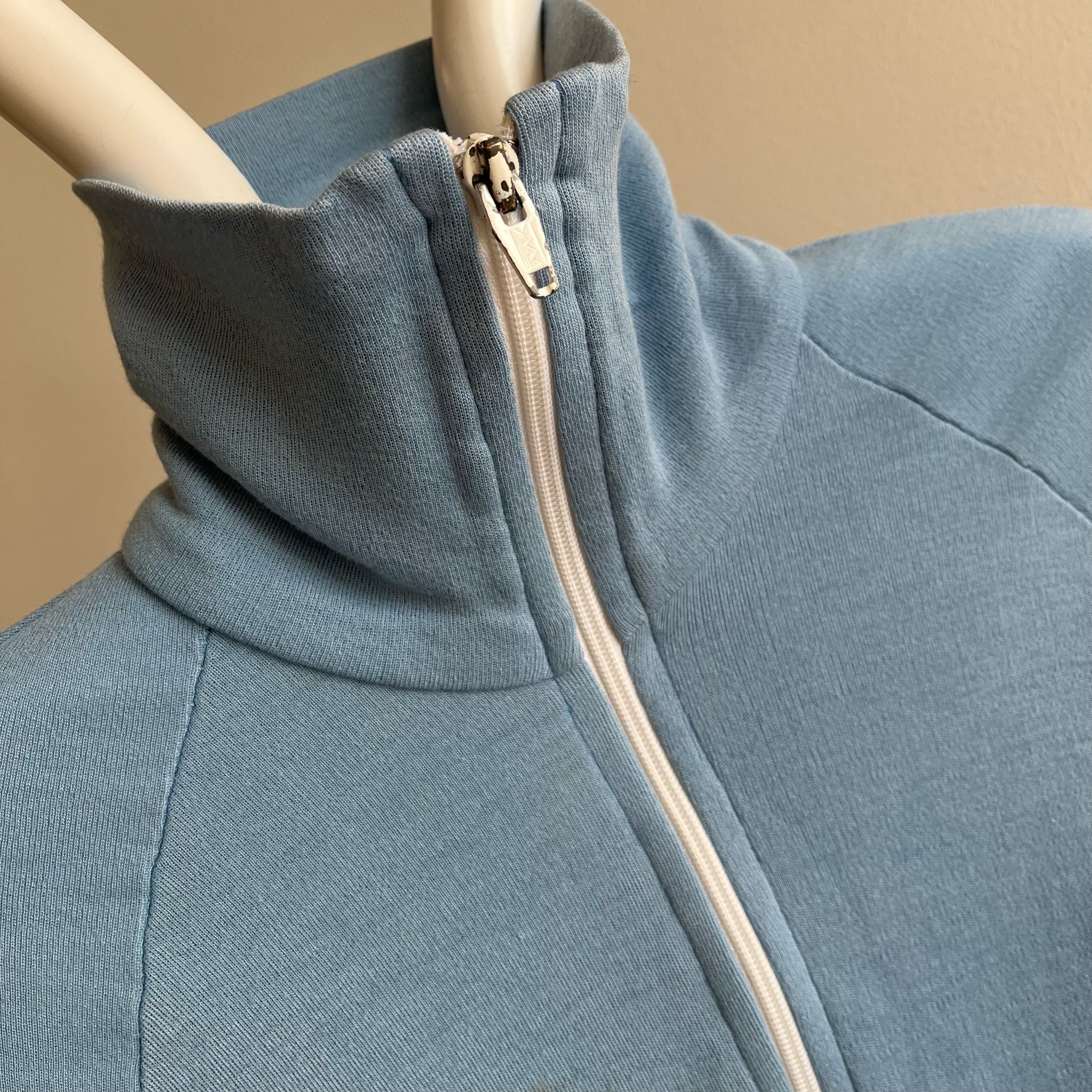 1970s Smaller Mock Neck Zip with Staining
