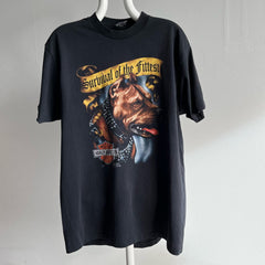 1991 3D Emblem Survival of the Fittest - Harley T-Shirt - Collectible!