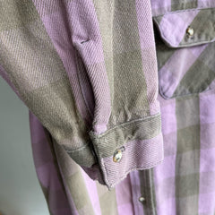 1980s Lavender and Mauve Cotton Flannel