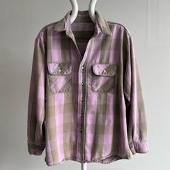 1980s Lavender and Mauve Cotton Flannel