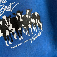 1980s Wisconsin's Dairy Best - Taste Our Claim To Fame - Cow Sweatshirt by FOTL