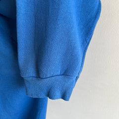 1990s 4XL Blank Blue Paint Stained Sweatshirt - Huzzah