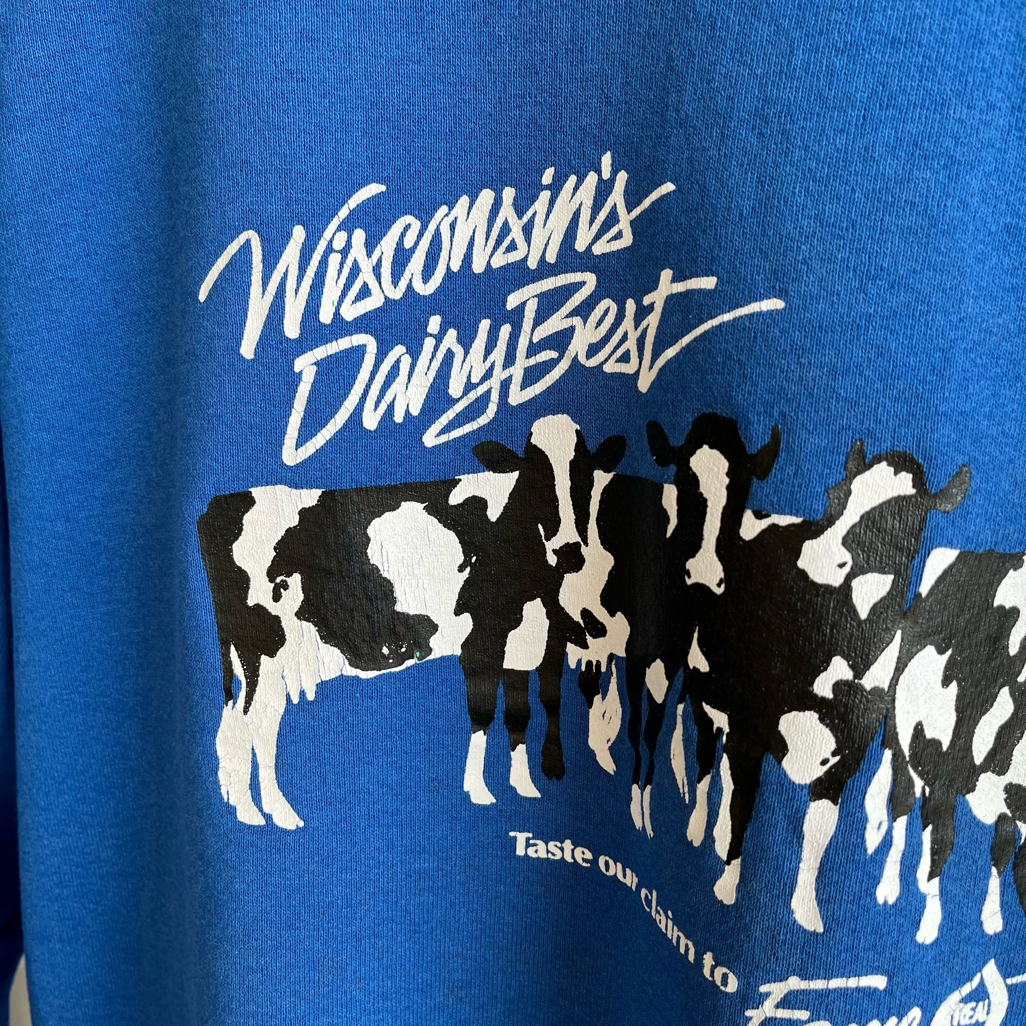1980s Wisconsin's Dairy Best - Taste Our Claim To Fame - Vache Sweat par FOTL