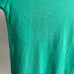 T-shirt à col roulé vert Kelly vierge des années 1980