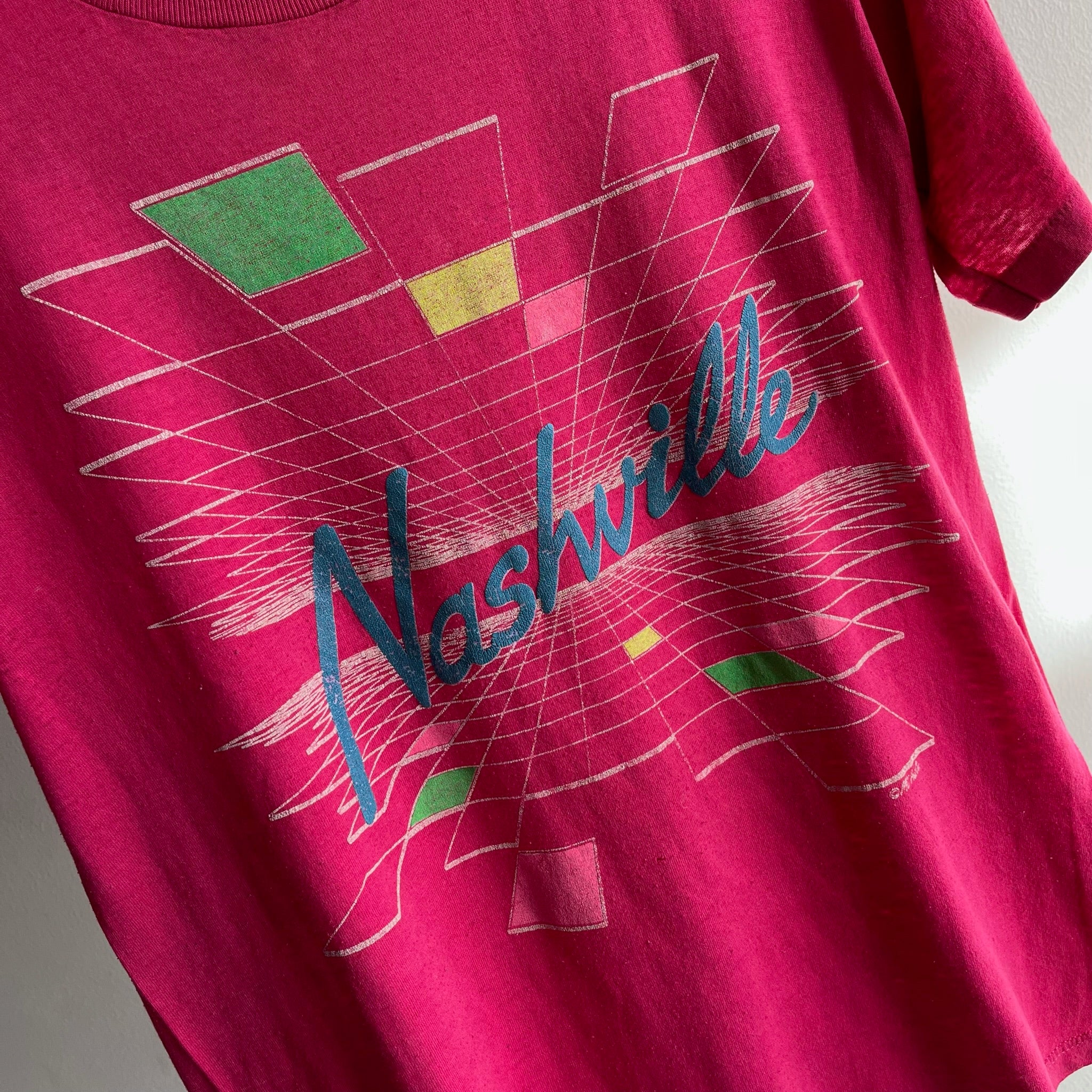 T-shirt Nashville Tourist des années 1980 - Super fin et usé