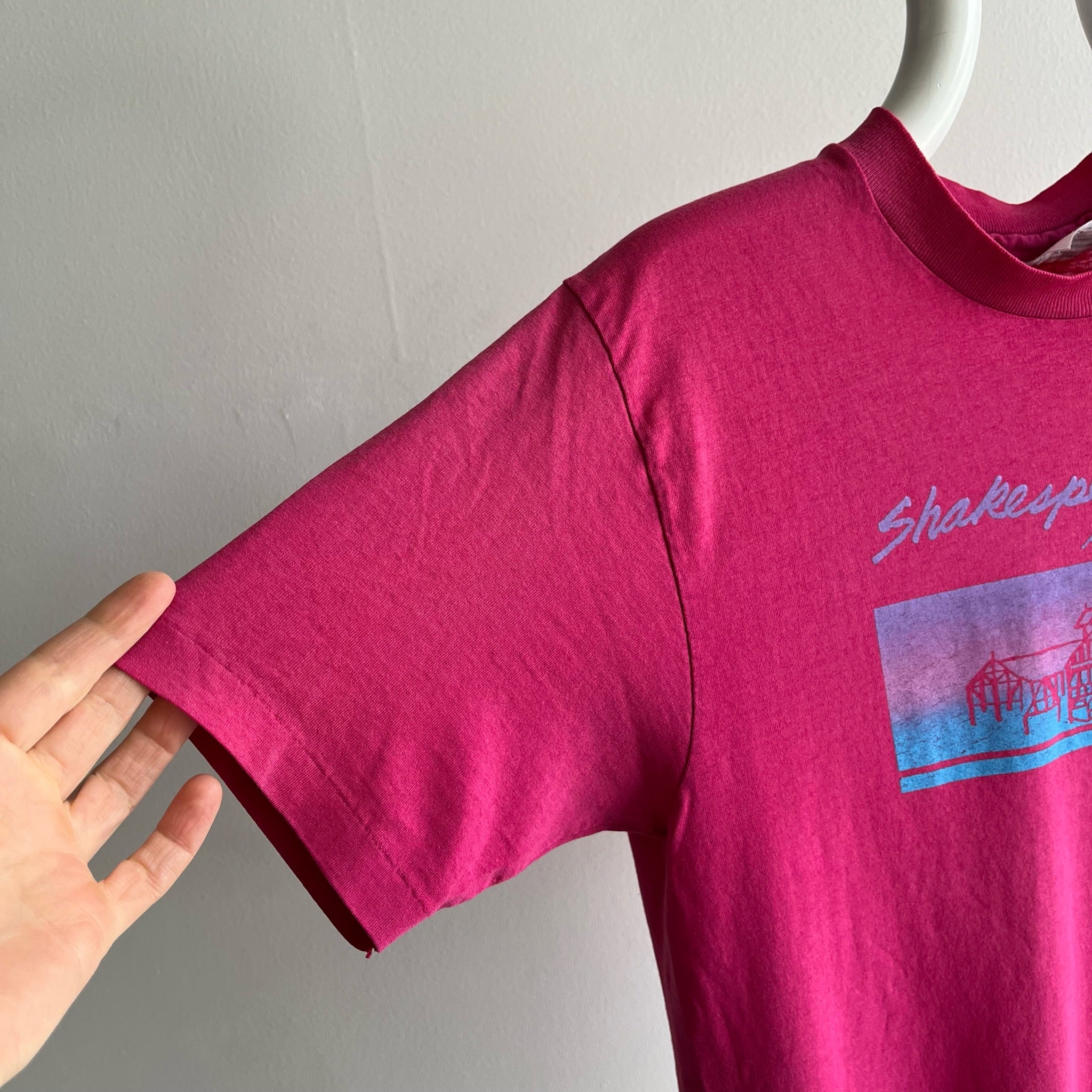 1980s Shakespeare in Ashland Hot Pink T-Shirt